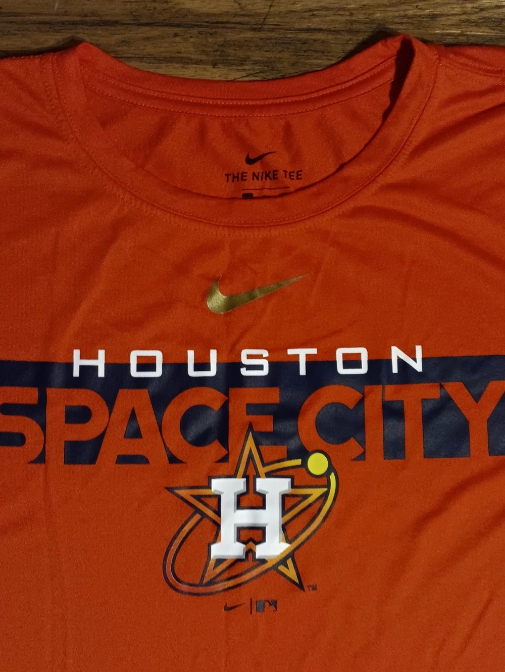 Nike Houston Astros t-shirt Space City Dri-Fit MLB Baseball Rockets Texans